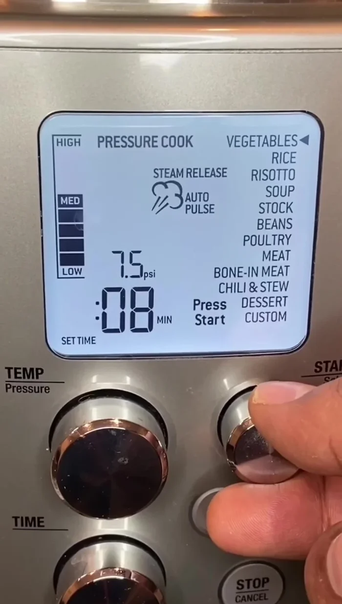 Pressure cook for 15 minutes.