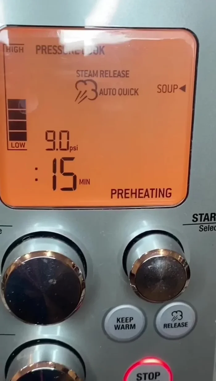After pressure cooking, let it rest before opening.