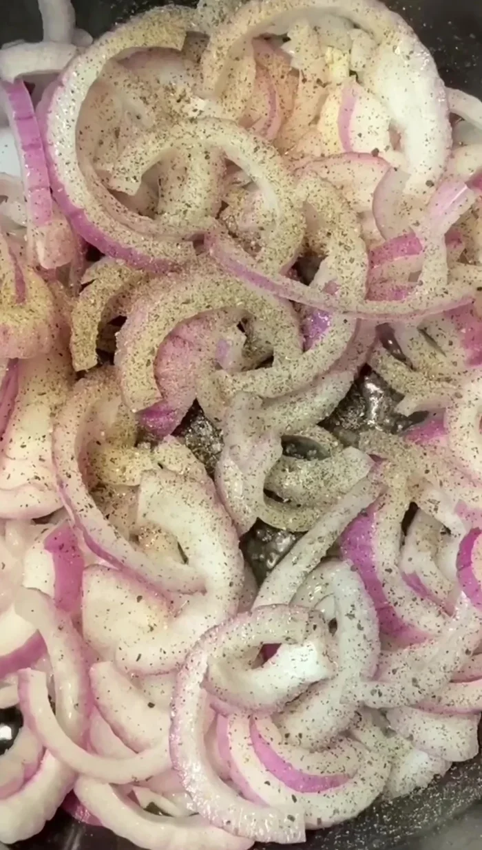 Sauté the onions until softened. This is the only time you'll use oil/butter.
