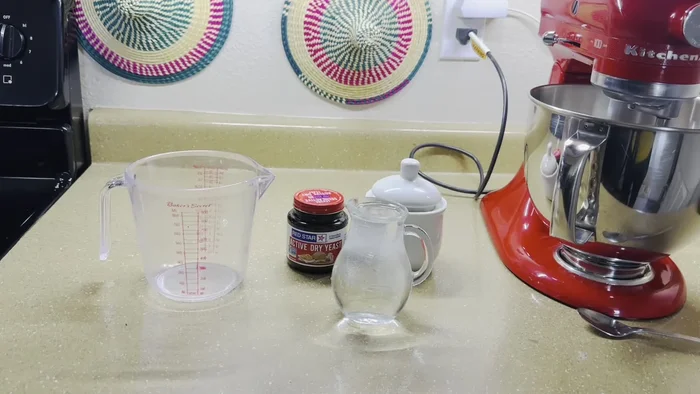 Begin by mixing the wheat flour with water to form a dough. The exact amount of each will depend on the desired consistency. Add salt to taste.