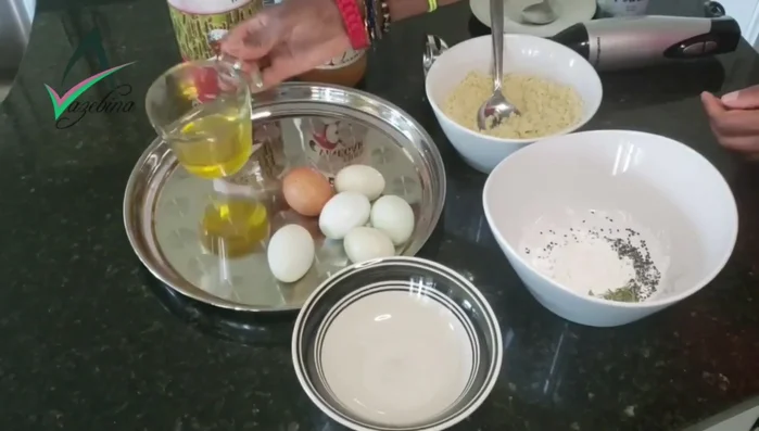 Add baking powder and ghee.