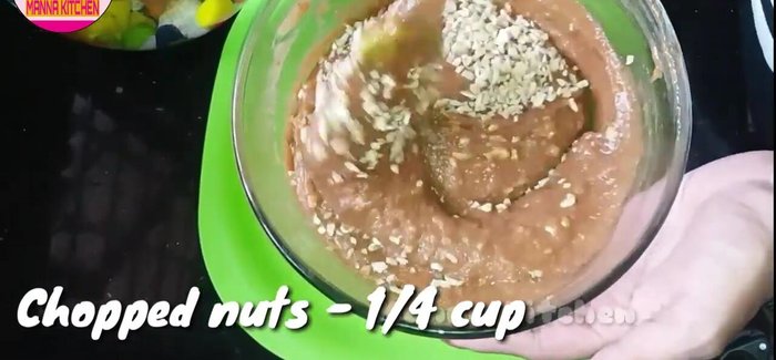 Fold in cashew nuts and walnuts.