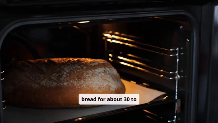 Bake your cinnamon bread for about 30 to 35 minutes until the top is golden.