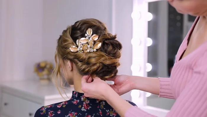 Twist your hair up and cover it with a shower cap.