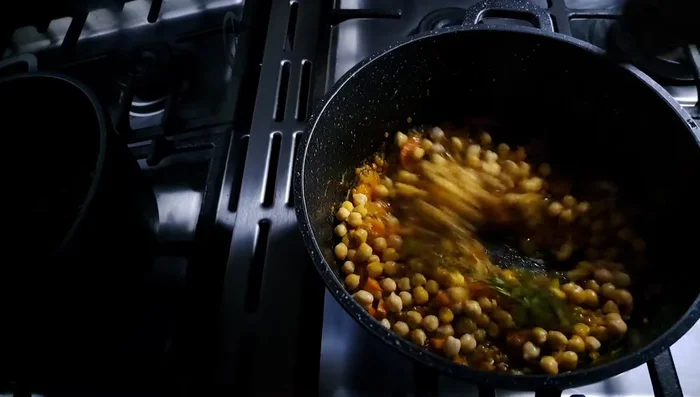 Add chickpeas.