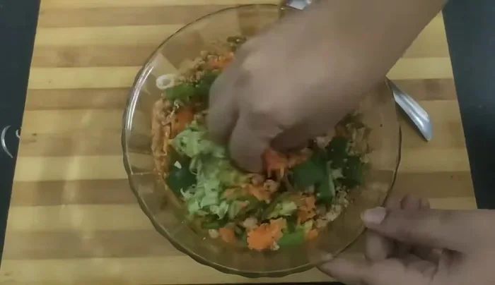 Add the zucchini mixture to the dry ingredients. Mix well.