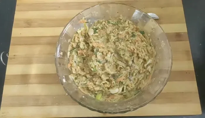 Add olive oil and mix everything together.