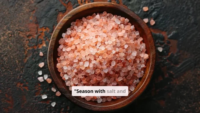 Season with salt and pepper.