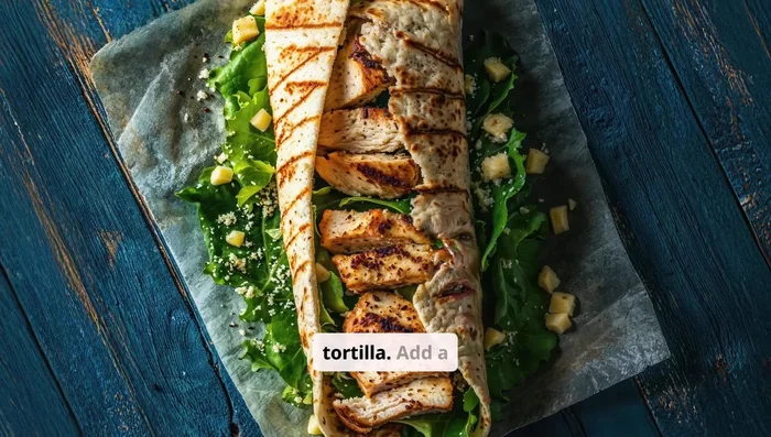 Lay out a large flour tortilla.