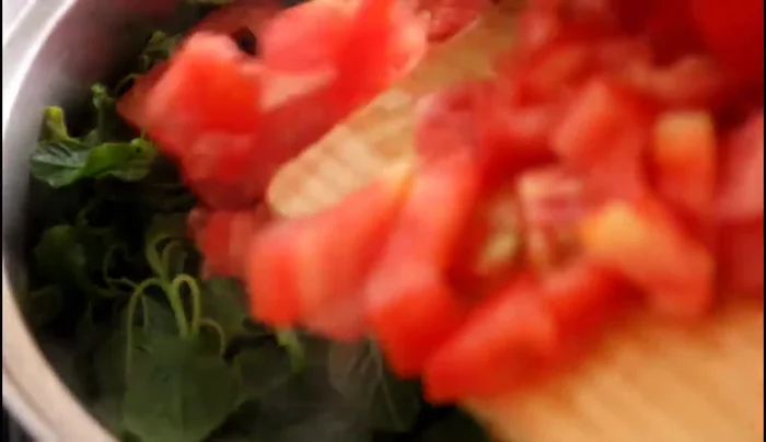 Mix well and cook until the tomatoes are also cooked down.