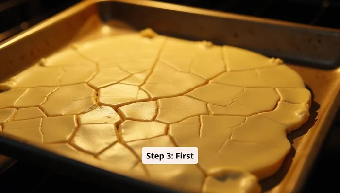 Bake at 350°F for 10-15 minutes, or until the batter looks dry and cracked. Keep an eye on it!